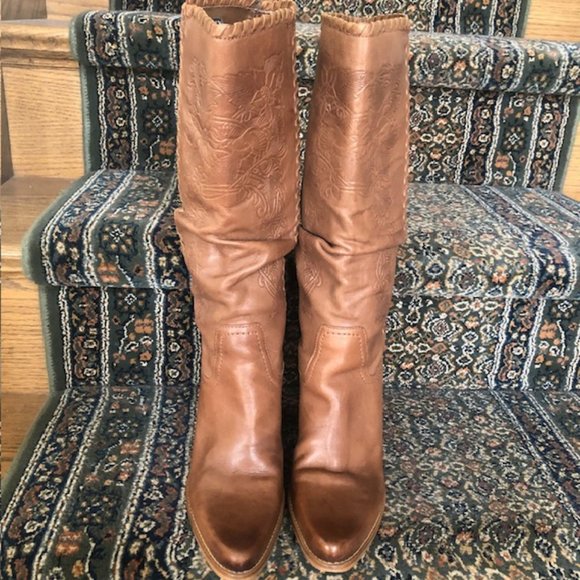 Bronx Brown Heeled Boots - Picture 3 of 10